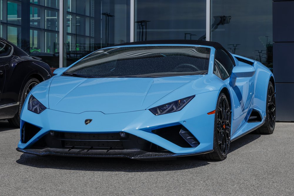 light blue lamborghini
